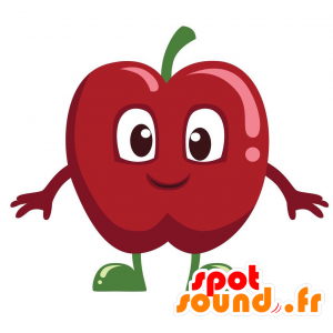 Red Apple mascotte, molto divertente e colorato - MASFR029150 - Mascotte 2D / 3D