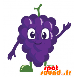 Mucchio gigante di uva mascotte. mascotte della frutta - MASFR029155 - Mascotte 2D / 3D