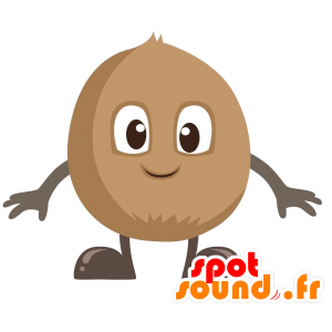 Mascotte de kiwi marron, très chaleureux - MASFR029157 - Mascottes 2D/3D
