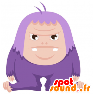 Maskotti violetti Yeti. Purple Monster Mascot - MASFR029161 - Mascottes 2D/3D