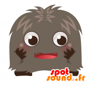 Gray and hairy monster mascot, fun - MASFR029162 - 2D / 3D mascots