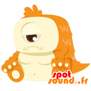 Mascotte de monstre orange et jaune. Mascotte d'alien - MASFR029164 - Mascottes 2D/3D