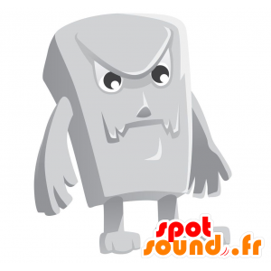 Jätte och imponerande grå stenmaskot - Spotsound maskot