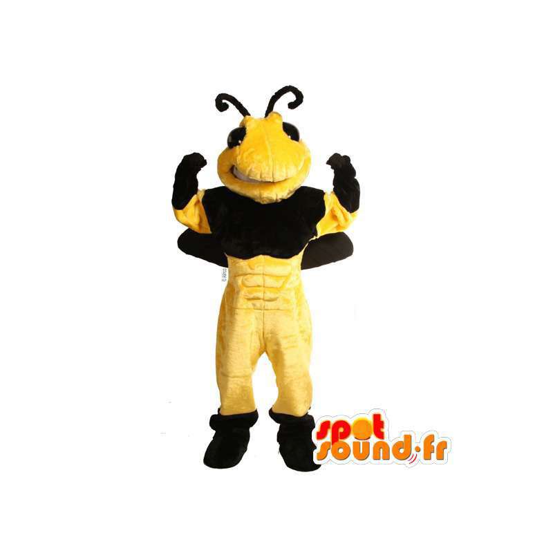 Giant bee mascot. Plush bee costume - MASFR007375 - Mascots bee