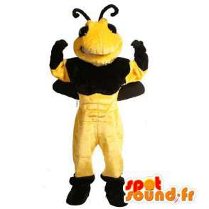 Giant bee mascot. Plush bee costume - MASFR007375 - Mascots bee