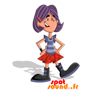 Teenage mascot with a skirt. girl mascot - MASFR029169 - 2D / 3D mascots