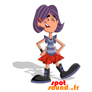 Teenage mascot with a skirt. girl mascot - MASFR029169 - 2D / 3D mascots