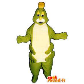Mascot green caterpillar and white - MASFR007376 - Mascots insect