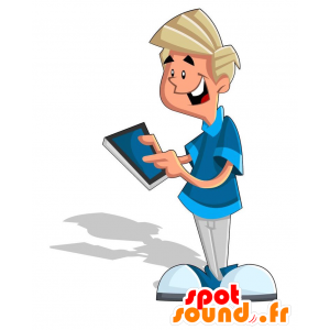 Young man mascot. teenage mascot - MASFR029176 - 2D / 3D mascots