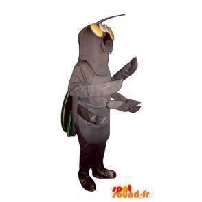 Mascotte d'insecte gris, de scarabée - MASFR007377 - Mascottes Insecte