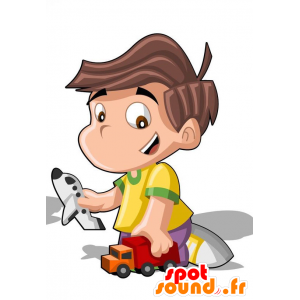 Mascot boy, cheerful. Mascot child - MASFR029180 - 2D / 3D mascots