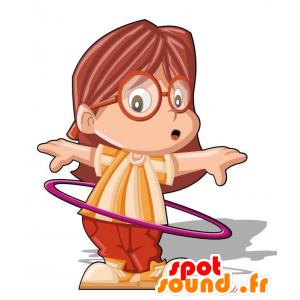 Girl mascot, child. Mascot schoolgirl - MASFR029188 - 2D / 3D mascots