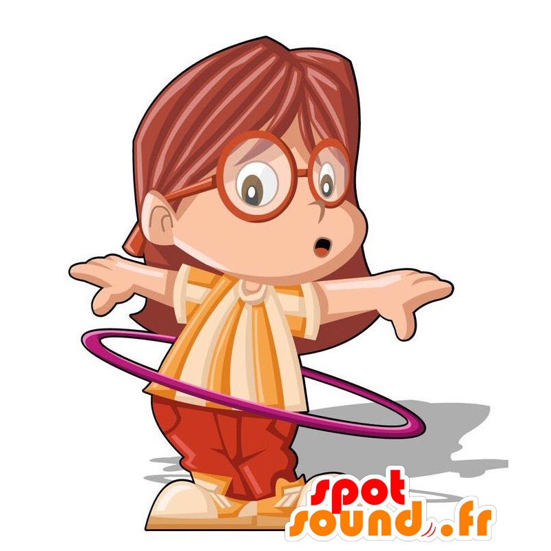 Mascota chica, niño. colegiala de la mascota - MASFR029188 - Mascotte 2D / 3D