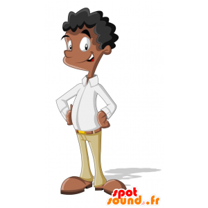 Mascot afrikanischen Mann, sehr elegant - MASFR029192 - 2D / 3D Maskottchen