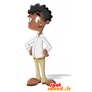 Homem Africano mascote, muito elegante - MASFR029192 - 2D / 3D mascotes