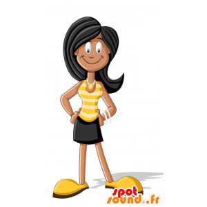 Mascot brunette, brun og attraktiv - MASFR029193 - 2D / 3D Mascots