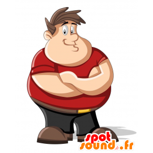 Mascotte d'homme obèse. Mascotte de garçon dodu - MASFR029194 - Mascottes 2D/3D