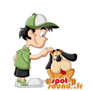 Mascot criança, menino, alegre - MASFR029198 - 2D / 3D mascotes