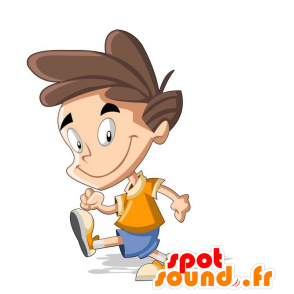 Mascot jongen, en al glimlach. Mascot kind - MASFR029200 - 2D / 3D Mascottes