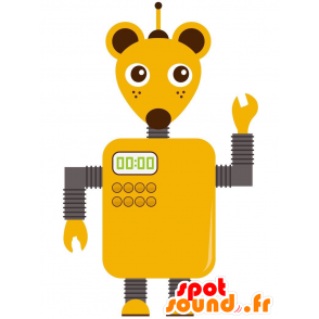 Gialla a forma di topo gufo mascotte - MASFR029219 - Mascotte 2D / 3D