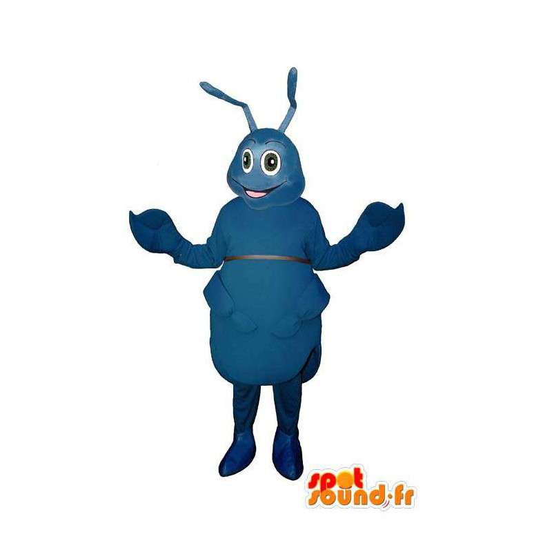 Blå maskot för scarab. Blå insektsdräkt - Spotsound maskot