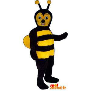 Mascotte d'abeille noire et jaune - MASFR007387 - Mascottes Abeille