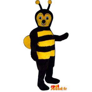 Mascotte d'abeille noire et jaune - MASFR007387 - Mascottes Abeille