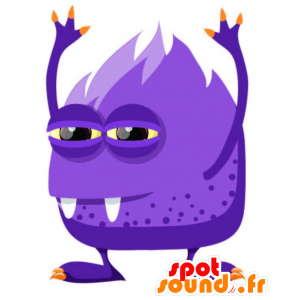 Mascot paarse monster, erg grappig en origineel - MASFR029235 - 2D / 3D Mascottes