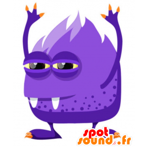 Mascotte de monstre violet, très rigolo et original - MASFR029235 - Mascottes 2D/3D