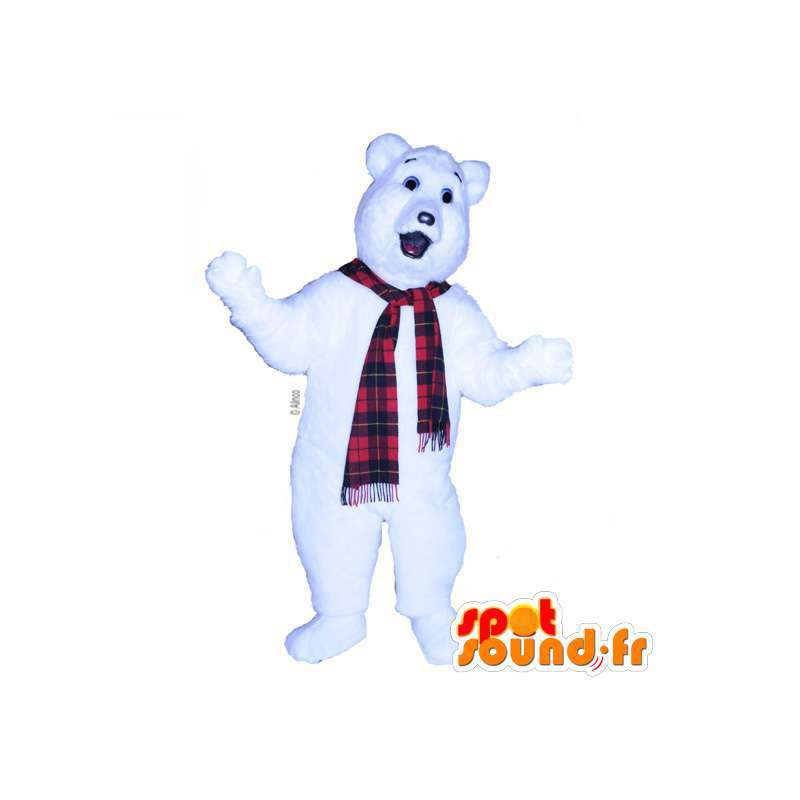 Mascotte d'ours blanc. Costume d'ours polaire - MASFR007390 - Mascotte d'ours