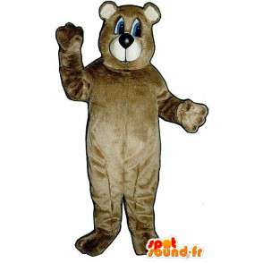 Brun bamse maskot - Spotsound maskot kostume