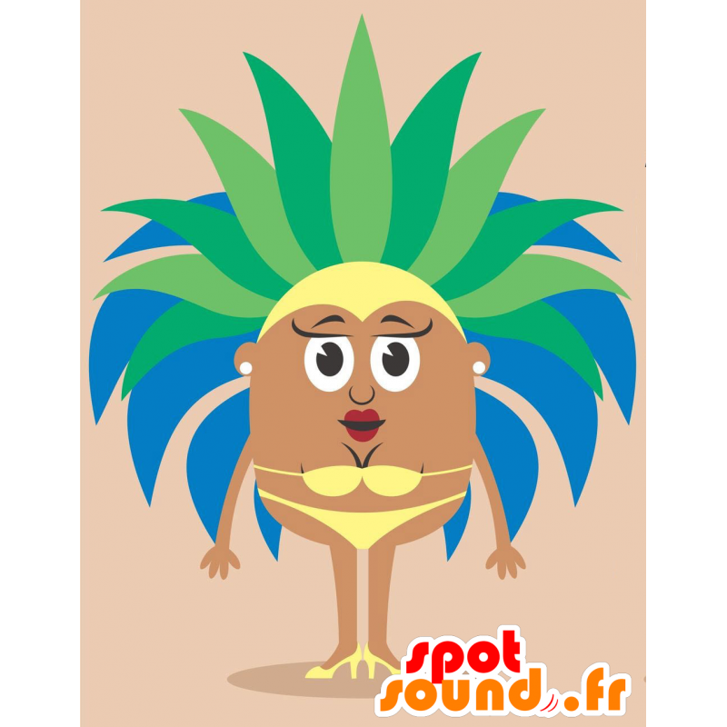 Rio Carnival maskot. Kostume kvindelig maskot - Spotsound