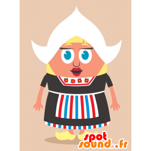 Mascot niederländische Frau in traditioneller Kleidung - MASFR029256 - 2D / 3D Maskottchen