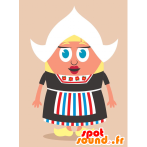 Mascot niederländische Frau in traditioneller Kleidung - MASFR029256 - 2D / 3D Maskottchen