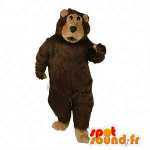 Mascotte d'ours marron tout poilu - MASFR007393 - Mascotte d'ours