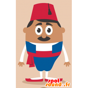 Sultan maskot, bílá a modrá outfit - 2D / 3D maskoti - MASFR029258 - SpotSound.fr