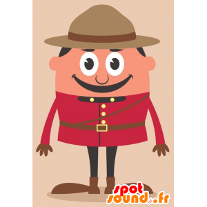 Inglês mascote guarda com uniforme vermelho - MASFR029259 - 2D / 3D mascotes