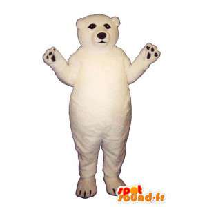 Mascotte d'ours blanc. Costume d'ours polaire - MASFR007394 - Mascotte d'ours