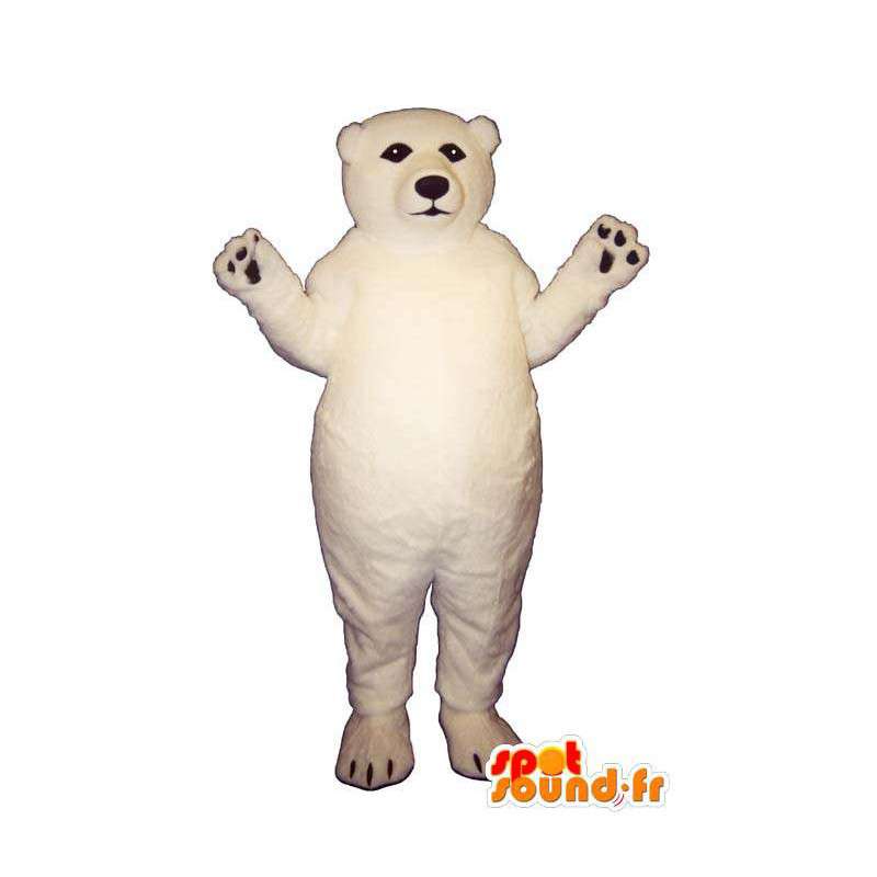 Mascotte d'ours blanc. Costume d'ours polaire - MASFR007394 - Mascotte d'ours
