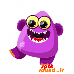 Mascot pequeño monstruo púrpura con los dientes - MASFR029264 - Mascotte 2D / 3D