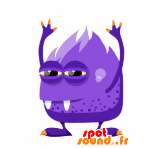Yeti mascot purple, purple hairy monster - MASFR029266 - 2D / 3D mascots