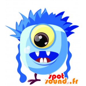 Cyclops monster mascot yellow and hairy - MASFR029267 - 2D / 3D mascots