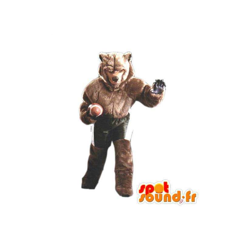 Mascote calções desportivos urso realista - MASFR007396 - mascote do urso