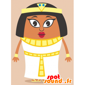 Egyptisk kvinnamaskot, färgglad outfit - Spotsound maskot