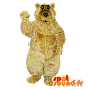 Terno do urso grande bege - MASFR007397 - mascote do urso