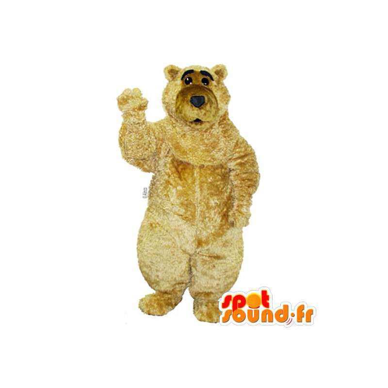 Terno do urso grande bege - MASFR007397 - mascote do urso