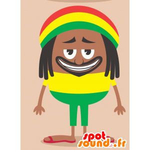 Mascot rasta man. Rastaman mascot - MASFR029278 - 2D / 3D mascots