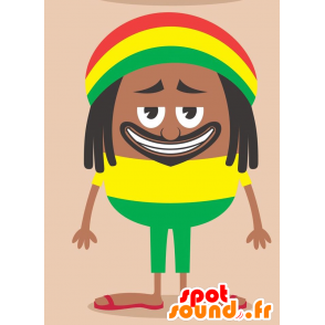 Homem rasta mascote. Mascot Rastaman - MASFR029278 - 2D / 3D mascotes