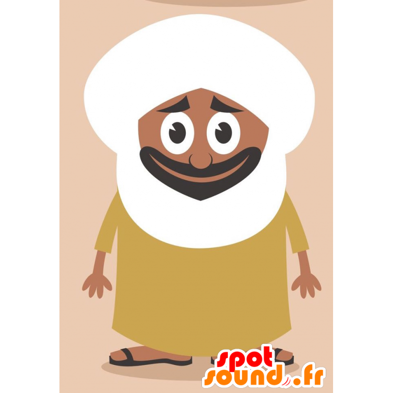 Mascotte de touareg, de sultan. Mascotte d'homme oriental - MASFR029279 - Mascottes 2D/3D
