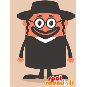 Jewish mascot, with a beard, hat and glasses - MASFR029282 - 2D / 3D mascots